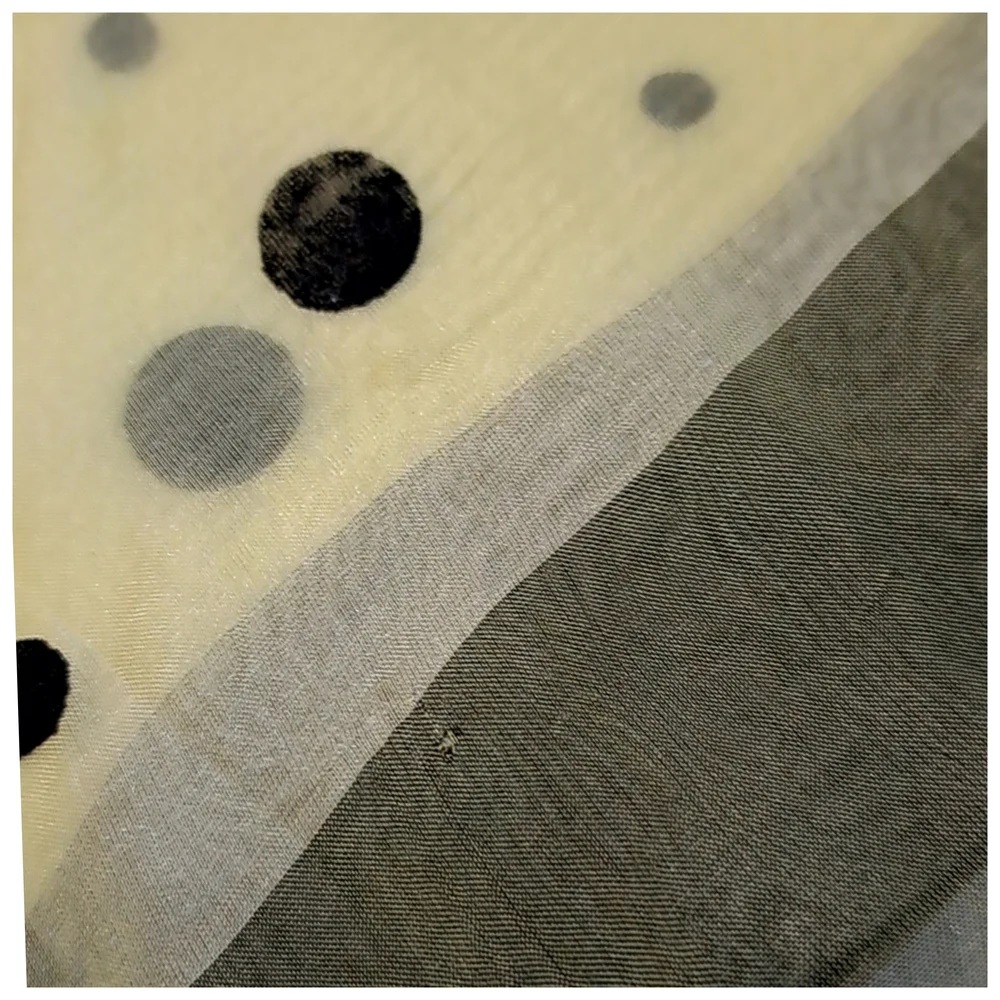 Polka Dot Sheer Scarf - Yellow & Black